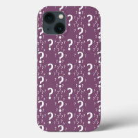 Mystery question mark riddle puzzle mauve Case-Mat