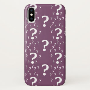Mystery question mark riddle puzzle mauve iPhone x case