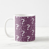 Mystery question mark riddle puzzle mauve