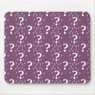 Mystery question mark riddle puzzle mauve mouse mat