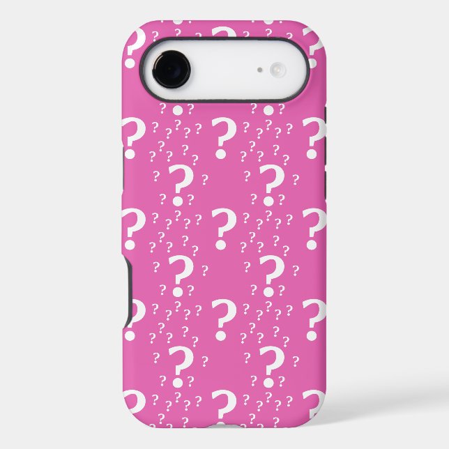 Mystery question mark riddle puzzle pink (Back)