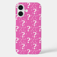 Mystery question mark riddle puzzle pink