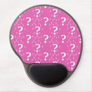 Mystery question mark riddle puzzle pink gel mouse mat
