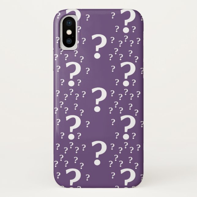 Mystery question mark riddle puzzle purple Case-Mate iPhone case (Back)