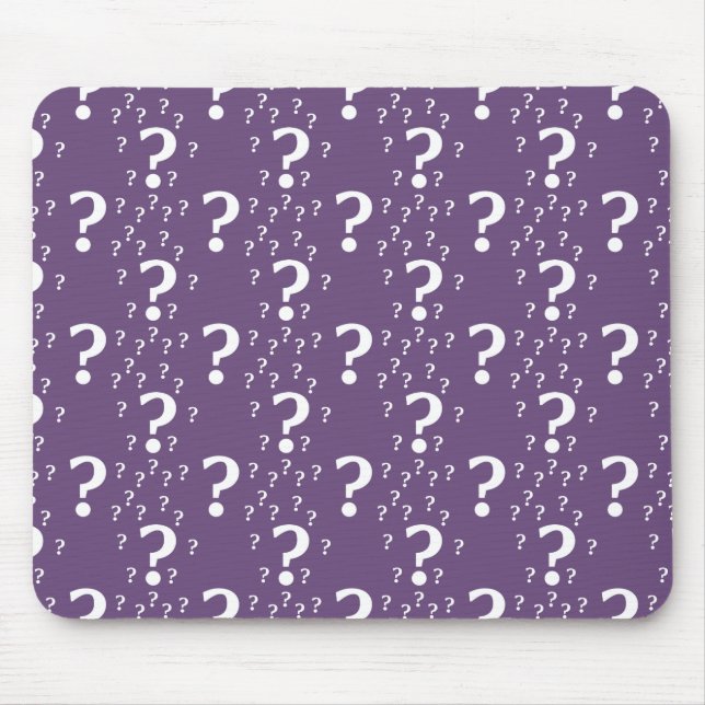 Mystery question mark riddle puzzle purple mouse mat (Front)