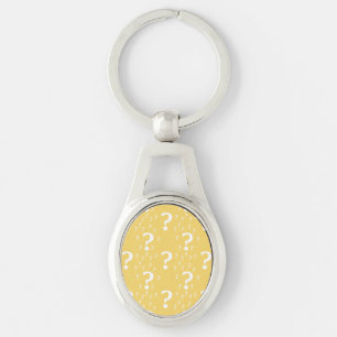 Mystery question mark riddle puzzle yellow key ring