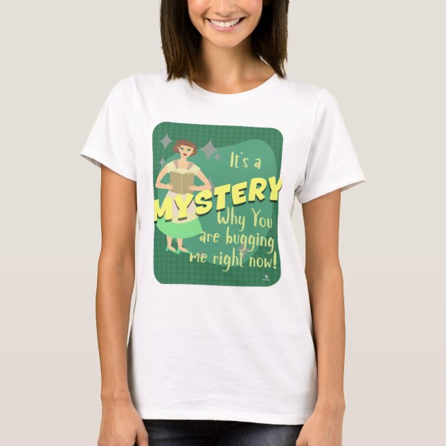 Mystery Snark Sassy Retro Reader Housewife T-Shirt (Front)