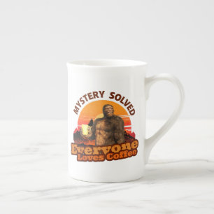 Mystery Solved Everyone Loves Coffee Bigfoot Bone China Mug