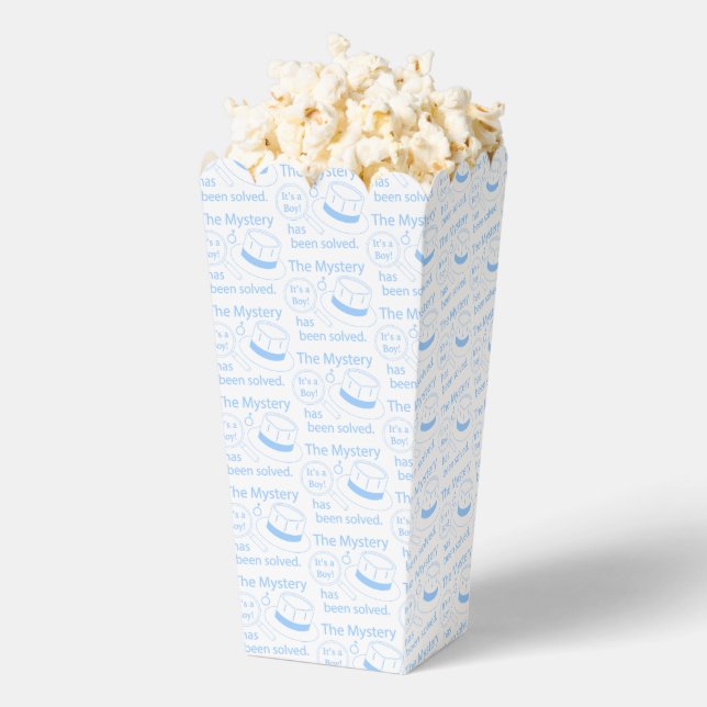 Mystery Solved It's a Boy! Popcorn  Favour Box (Popped)