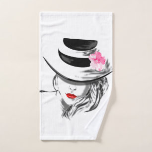 Mysteryous Lady - Hot Lips - Choose/add your colou Bath Towel Set