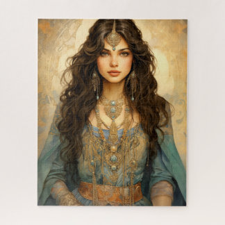 Mystic Adornments: Golden Beauty Jigsaw Puzzle