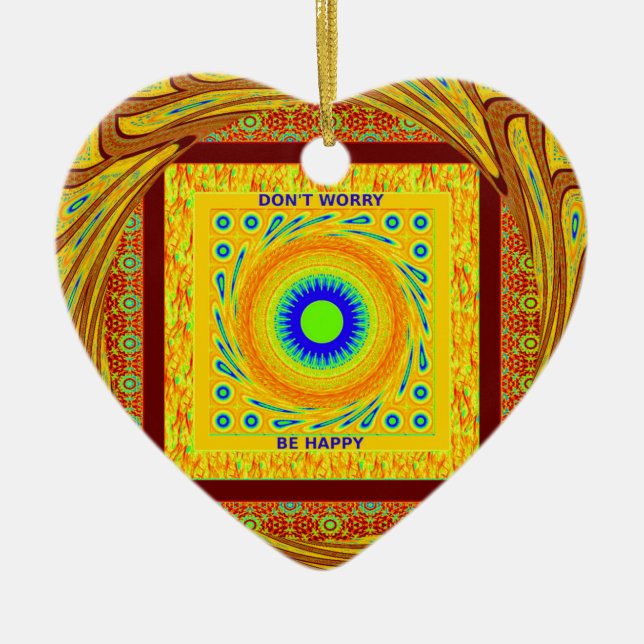 Mystic African Eye Wall Art: A Cyan Gaze Ceramic Tree Decoration (Front)