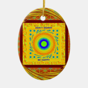 Mystic African Eye Wall Art: A Cyan Gaze Ceramic Tree Decoration
