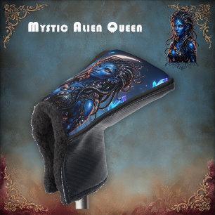 Mystic Alien Queen – Guardian of the Crystal Realm Golf Head Cover