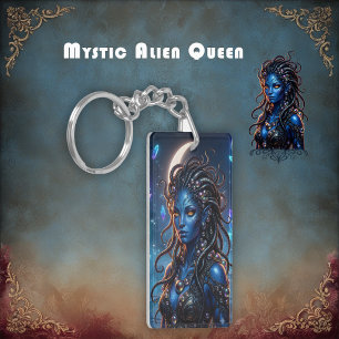 Mystic Alien Queen – Guardian of the Crystal Realm Key Ring