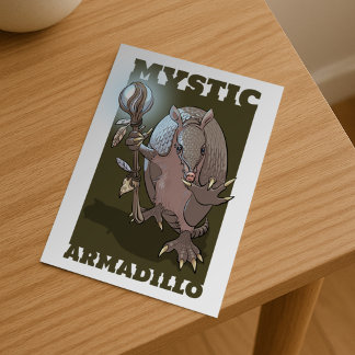 Mystic Armadillo Just For Fun Character Design Postcard
