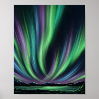 Mystic Aurora Borealis - Northern Lights Art Poster
