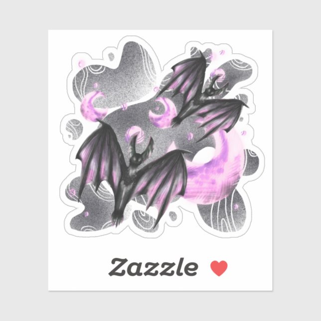 Mystic Bat Moon Sticker (Sheet)