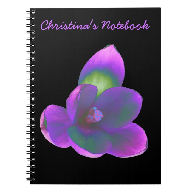 Mystic Beauty Crocus Flower Customisable Notebook (Front)