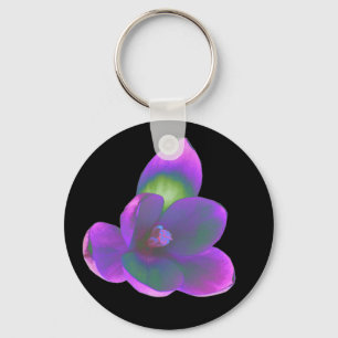 Mystic Beauty Crocus Flower Keychain