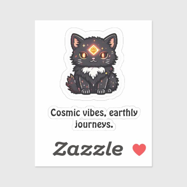 Mystic Black Cat Sticker  (Sheet)