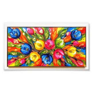 "Mystic Bloom Burst – Vibrant Abstract Floral Art" Photo Print
