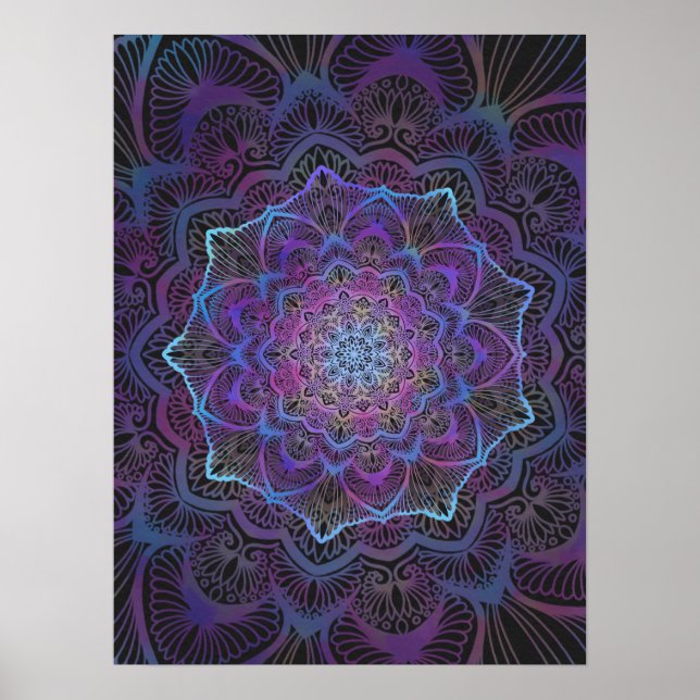 Mystic Bloom Mandala  Poster (Front)