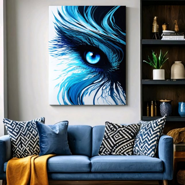 Mystic Blue Gaze: The Art That Hypnotises Canvas Print (Creator Uploaded)