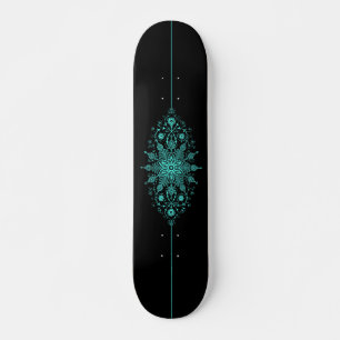 Mystic Blue Glow Intense Pattern Graphic Skateboard