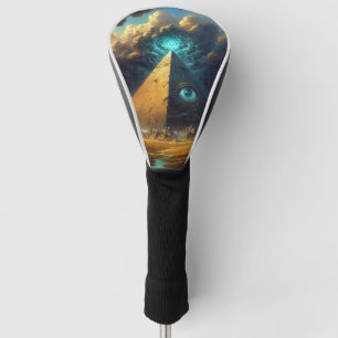 Mystic Blue Pyramid Art Golf Head Cover