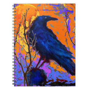 Mystic Blue Raven Moon By Sharles Notebook