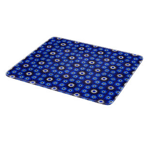 Mystic Blue Zellige Geometry Cutting Board