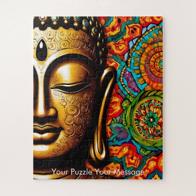 Mystic Boho Buddha Mandala Jigsaw Puzzle (Vertical)