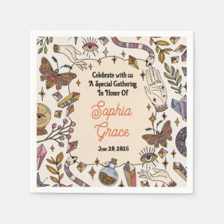 Mystic Boho Celestial Party Napkins