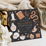 Mystic Boho Crystal Halloween Party Invitation<br><div class="desc">Plan your fortune teller,  gypsy,  or witchy themed Halloween party with these spooky chic invitations in a boho nature inspired colour palette. Design features illustrations of a snake,  spellbook,  candle,  jar,  skull,  tarot cards,  and potion surrounding your Halloween party details.</div>