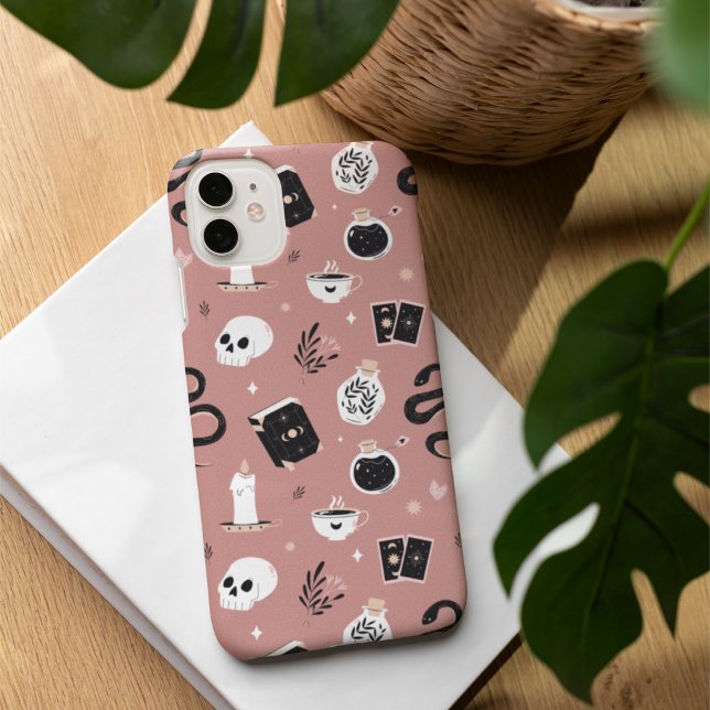 Mystic Boho Crystal Skull Snake Pattern Case-Mate iPhone Case (Creator Uploaded)