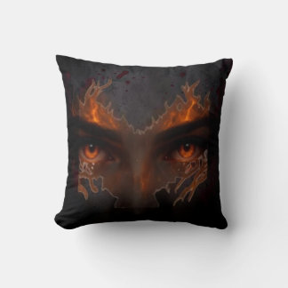 Mystic Burning Eye Dark Fantasy Aesthetic Throw Pi Cushion