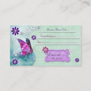 Mystic Butterfly 1 Jewelled Business Card