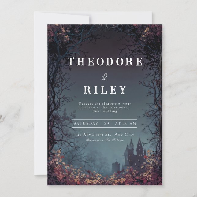 Mystic Castle Wedding Invitation (Front)