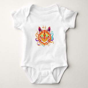Mystic Cat – Neonfarbene Katze Baby Bodysuit