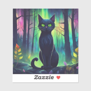 Mystic Cat of the Northern Lights