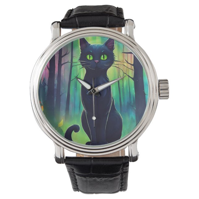 Mystic Cat of the Northern Lights Watch (Front)