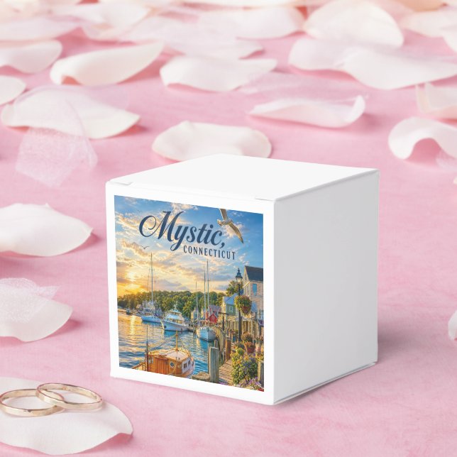Mystic, Connecticut Harbour  Favour Box (Wedding)
