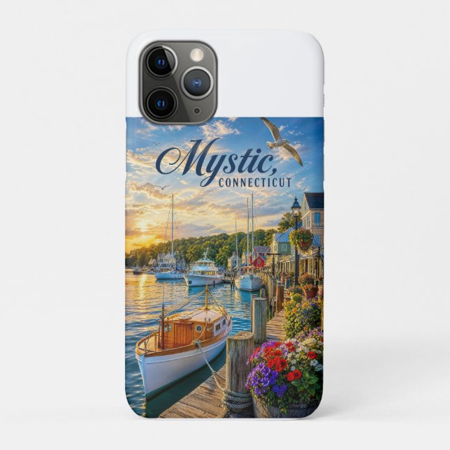 Mystic, Connecticut Harbour Sunset Case-Mate iPhone Case (Back)