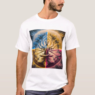 Mystic Cosmic Deity Mandala T‑Shirt | Psychedelic  T-Shirt