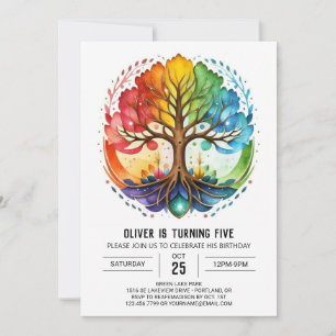 Mystic Cosmic Tree Birthday Invitation