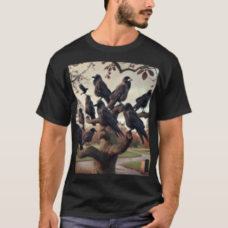 Mystic Crows Gathering – Nature-Inspired T-Shirt
