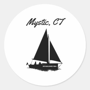 Mystic, CT Classic Round Sticker