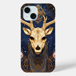 Mystic Deer Stag with Antler Witchy Dark Academia iPhone 15 Case