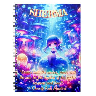 Mystic Depths – Chibi Mermaid & Glowing Garden  Notebook